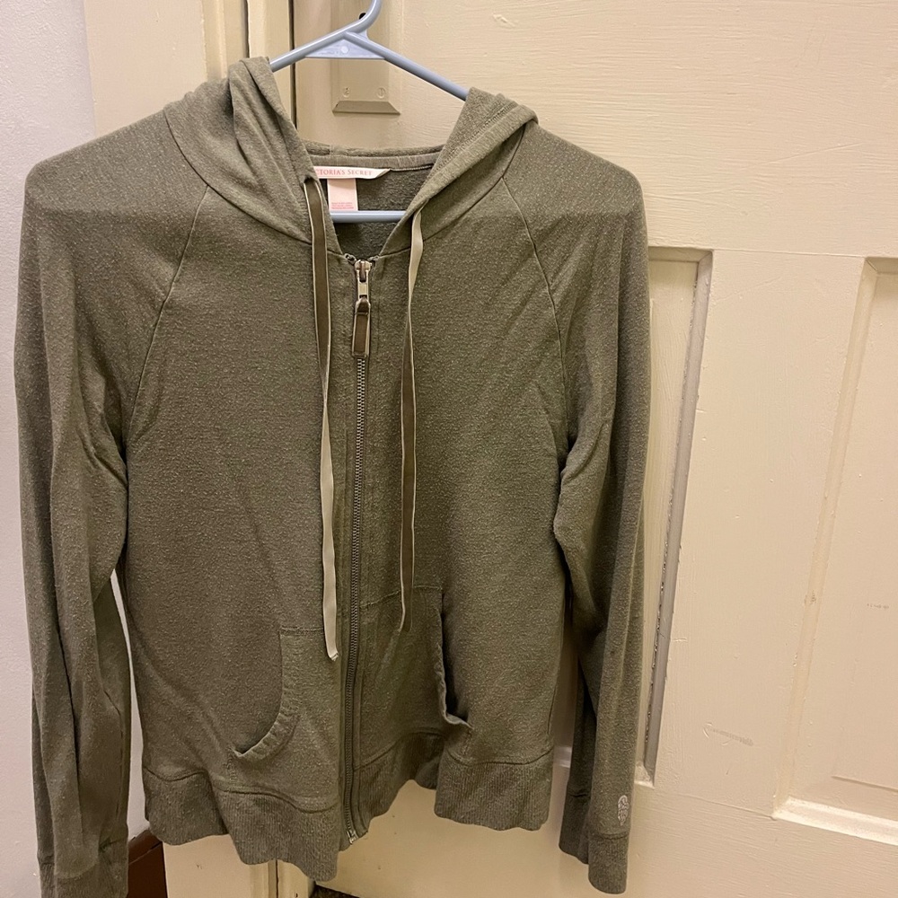 Victoria’s Secret Olive Green Zip-Up Hoodie